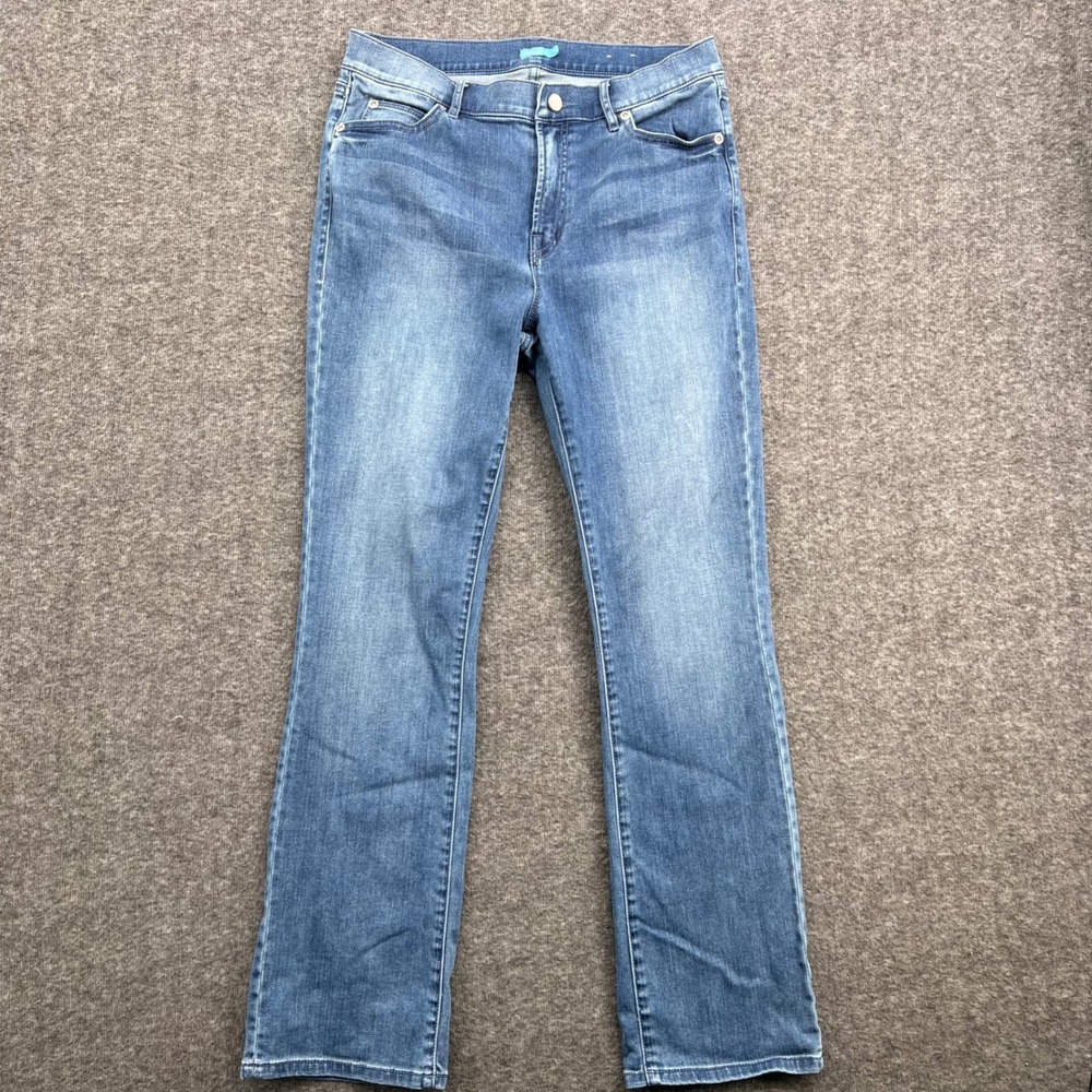 J.McLaughlin Womens Medium Wash Straight Leg Stretch Denim Jeans‎ Size 6